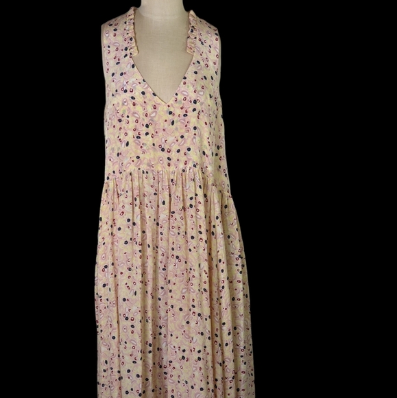 MII Silk Multicolor Print Maxi Dress ,L, EUC - Picture 2 of 8